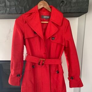 Kenneth Cole Reaction red trench coat